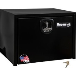 Buyers Products 18 in. x 18 in. x 24 in. Black Steel Underbody Truck Box with 3-Point Latch