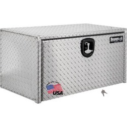 Buyers Products 18 in. x 18 in. x 36 in. Diamond Tread Aluminum Underbody Truck Box with 3-Pt. Latch