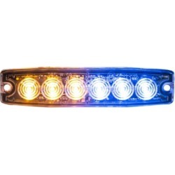 Buyers Products 5.14 in. Amber/Blue Surface Mount Ultra-Thin LED Strobe Light