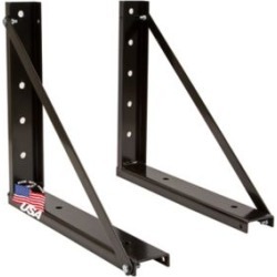 Buyers Products 18 in. x 18 in. Bolted Black Formed Steel Mounting Brackets