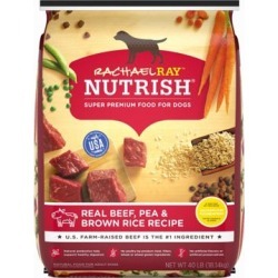 Rachael Ray Nutrish Real Beef and Brown Rice Recipe Natural Dry Dog Food, 40 lb.