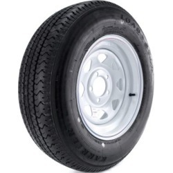 Kenda Karrier Radial Trailer Tire and 5-Hole Custom Spoke Wheel (5/4.5), 205/75R-15 LRC