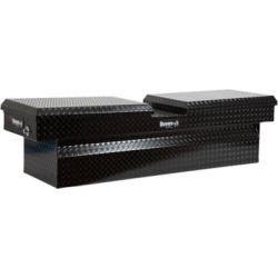 Buyers Products 18 in. x 20 in. x 71 in. Black Diamond Tread Aluminum Gull Wing Truck Box, Lower Half 11 in. x 20 in. x 60 in.