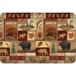 Laural Home Lodge Collage Anti-Fatigue Kitchen Mat
