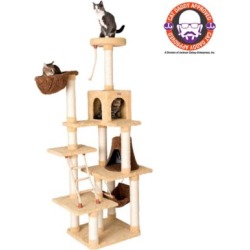 Armarkat Real Wood Cat Tree with Scratch Posts, Hammock for Cats & Kittens