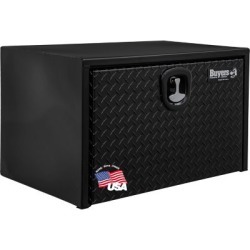 Buyers Products 18 in. x 18 in. x 24 in. Black Steel Underbody Truck Box with Aluminum Door
