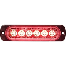 Buyers Products 4.4 in. Red Thin Mount Horizontal LED Strobe Light