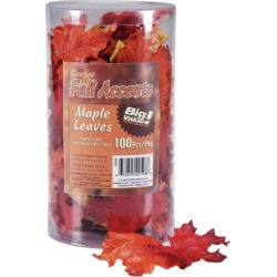 Silk Maple Leaves; Orange Mix