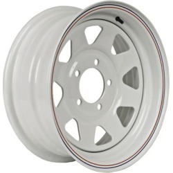 Martin Wheel 5-Hole Steel Custom Spoke Trailer Wheel with Valve Stem, 15X6.0, 5 Hole
