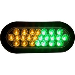 Buyers Products 6 in. Amber/Green Oval Recessed Strobe Warning Light
