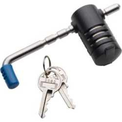 Master Lock 9/16 in. (14mm) to 2-3/4in (70mm) Long Adjustable Stainless Steel Trailer Coupler Latch Lock