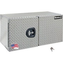 Buyers Products 24 in. x 24 in. x 60 in. Diamond Tread Aluminum Underbody Truck Box with Barn Door