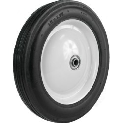 Martin Wheel 10X1.75 Light-Duty Steel Wheel, 1/2 in. BB, 1-5/8 in. Offset Hub, Rib Tread