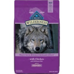 Blue Buffalo Wilderness Small Bites Grain Free Chicken Recipe Dry Dog Food, 24 lb.