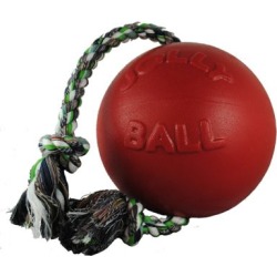 Jolly Pets Romp-n-Roll Ball Dog Toys, 8 in., Red