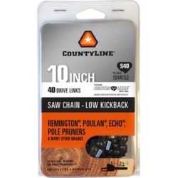 CountyLine 10 in. Semi Chisel Saw Chain; 3/8 in. LP Pitch; .050 in. Gauge; 40 DL