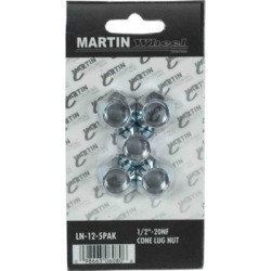 Martin Wheel 1/2-20 Trailer Hub Lug Nuts, Pack of 5