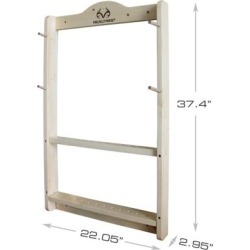 Rush Creek Creations Realtree 2-Compound Bow & 12-Arrow Wall Wood Storage Rack