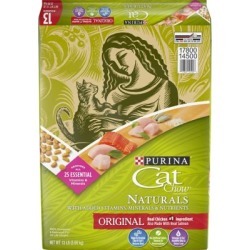 Purina Cat Chow Naturals Original Plus Vitamins and Minerals Dry Cat Food, 13 lb. Bag