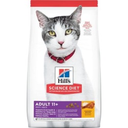 Hill's Science Diet Adult 11+ Chicken Recipe Dry Cat Food, 7 lb. Bag