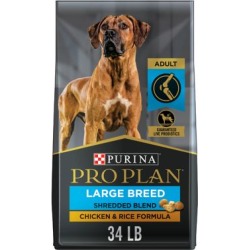 Purina Pro Plan with Probiotics Large Breed Dry Dog Food, SAVOR Shredded Blend Large Breed Formula, 34 lb. Bag