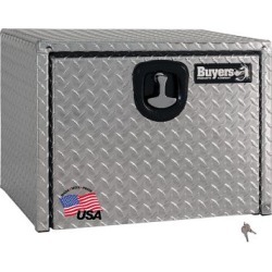 Buyers Products 18 in. x 18 in. x 30 in. Diamond Tread Aluminum Underbody Truck Box with 3-Pt. Latch