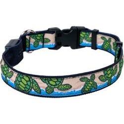 Yellow Dog Design Turtles On The Beach LED Dog Collar