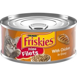 Friskies Prime Filets Adult Chicken in Gravy Wet Cat Food, 5.5 oz. Can