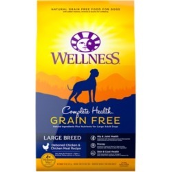Wellness Complete Health Grain Free Large Breed Deboned Chicken & Chicken Meal Recipe Dog Food, 24 lb.