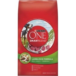 Purina ONE SmartBlend Lamb & Rice Formula Adult Premium Dog Food; 31.1 lb. Bag