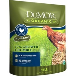 DuMOR Organic 17% Grower Crumble; 10 lb. Bag