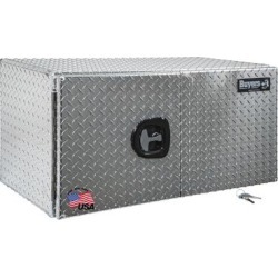 Buyers Products 18 in. x 18 in. x 36 in. Diamond Tread Aluminum Underbody Truck Box with Barn Door
