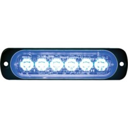 Buyers Products 4.4 in. Blue Thin Mount Horizontal LED Strobe Light