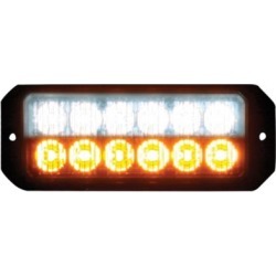 Buyers Products 5.19 in. Clear/Amber Rectangular LED Strobe Light