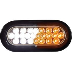 Buyers Products 6 in. Amber/Clear Oval Recessed Strobe Warning Light