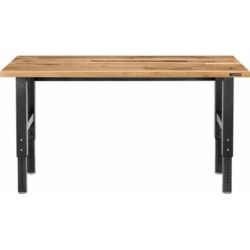Gladiator 6 ft. Adjustable Height Hardwood Workbench with Hammered Granite Finish; 72 in. W x 24 in. D x 29-42 in. H
