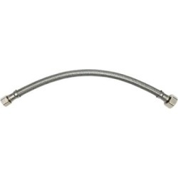 THEWORKS 20 in. Stainless Steel Supply Line 1/2 in. FIP x 3/8 in. O.D. Compression, SL123
