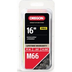 Oregon 16 in. Bar Saw Chain; 0.325 Pitch; 0.050 Gauge; Use 3/16 in. File; 66 Drive Links