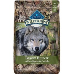 Blue Buffalo Wilderness High Protein Bayou Blend Alligator & Catfish Adult Dry Dog Food, 22 lb. Bag