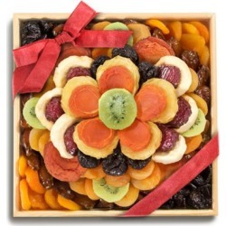 A Gift Inside Sweet Bloom Dried Fruit Deluxe Wooden Crate
