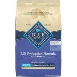 Blue Buffalo Life Protection Formula Healthy Weight Chicken & Brown Rice For Large Breed Adult Dogs, 30 lb.