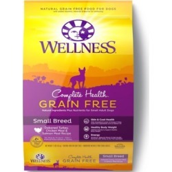 Wellness Complete Health Grain-Free Small Breed Deboned Turkey, Chicken Meal & Salmon Meal Recipe Dog Food, 11 lb.