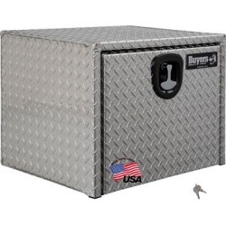 Buyers Products 18 in. x 18 in. x 24 in. Diamond Tread Aluminum Underbody Truck Box with 3-Pt. Latch