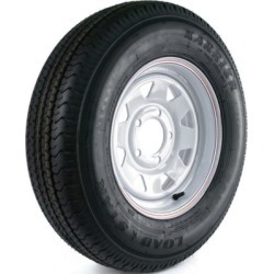 Kenda Karrier Radial Trailer Tire and 5-Hole Custom Spoke Wheel (5/4.5), 175/80R-13 LRC
