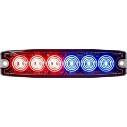 Buyers Products 5.14 in. Red/Blue Surface Mount Ultra-Thin LED Strobe Light