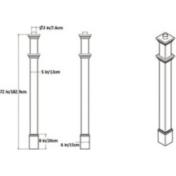 New England Arbors Portsmouth Lamp Post