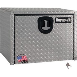 Buyers Products 24 in. x 24 in. x 36 in. Diamond Tread Aluminum Underbody Truck Box with 3-Pt. Latch