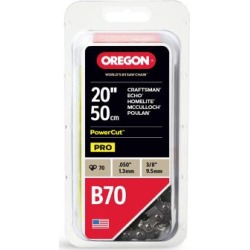 Oregon 20 in. Bar Saw Chain; 0.375 Pitch; 0.050 Gauge; Use 5/32 in. File; 70 Drive Links