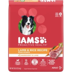 Iams ProActive Health Adult Lamb and Rice Recipe Dry Dog Food, 30 lb. Bag