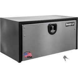 Buyers Products 18 in. x 18 in. x 30 in. Black Steel Truck Box with Stainless Steel Door